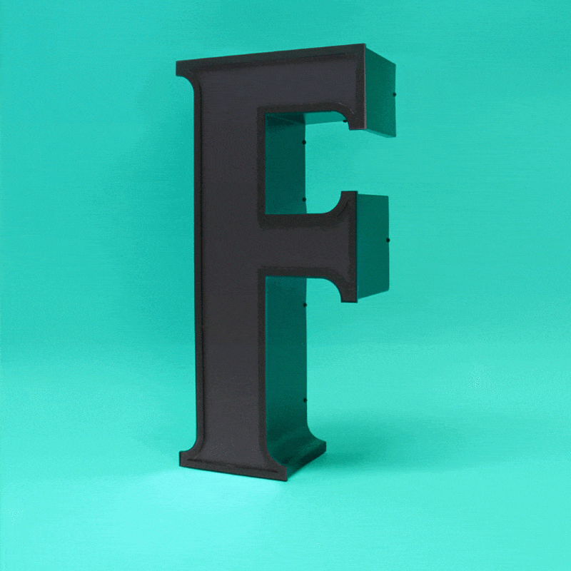 LETTRES LUMINEUSES / DOUBLE COULEUR