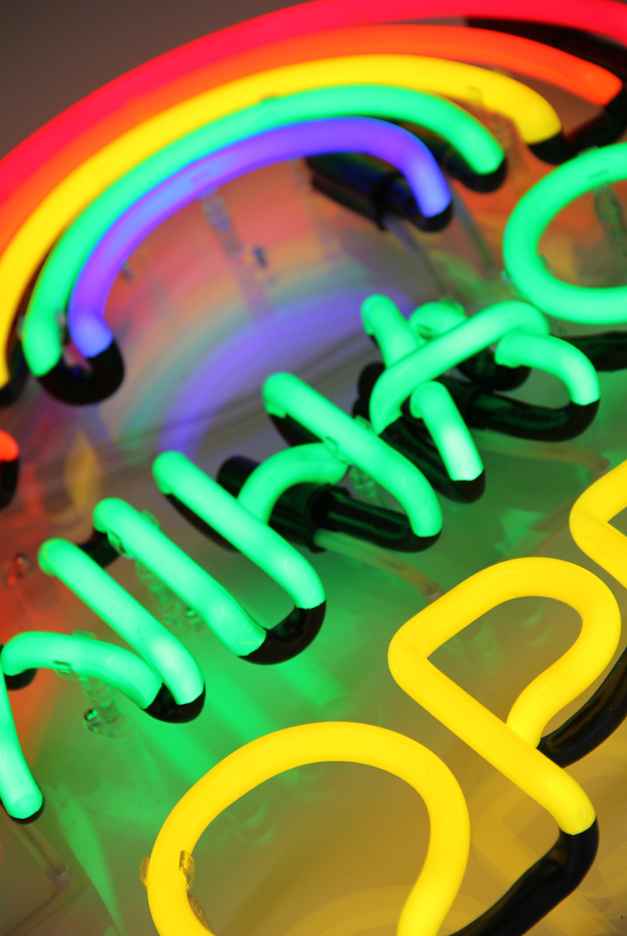 Nihao kolorowy szklany neon