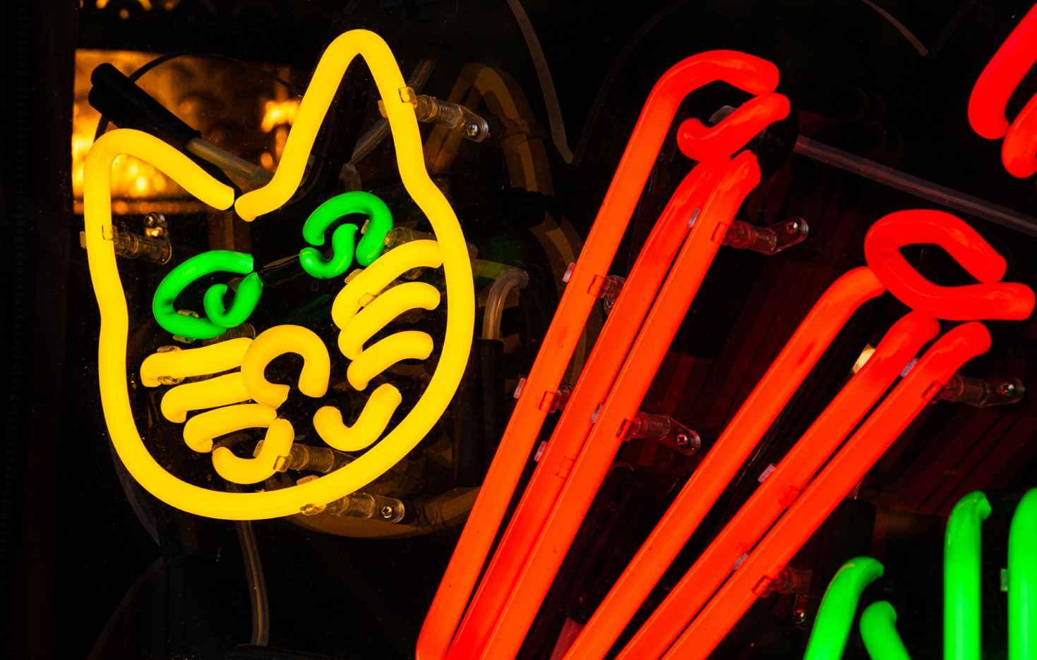 Nihao kolorowy szklany neon