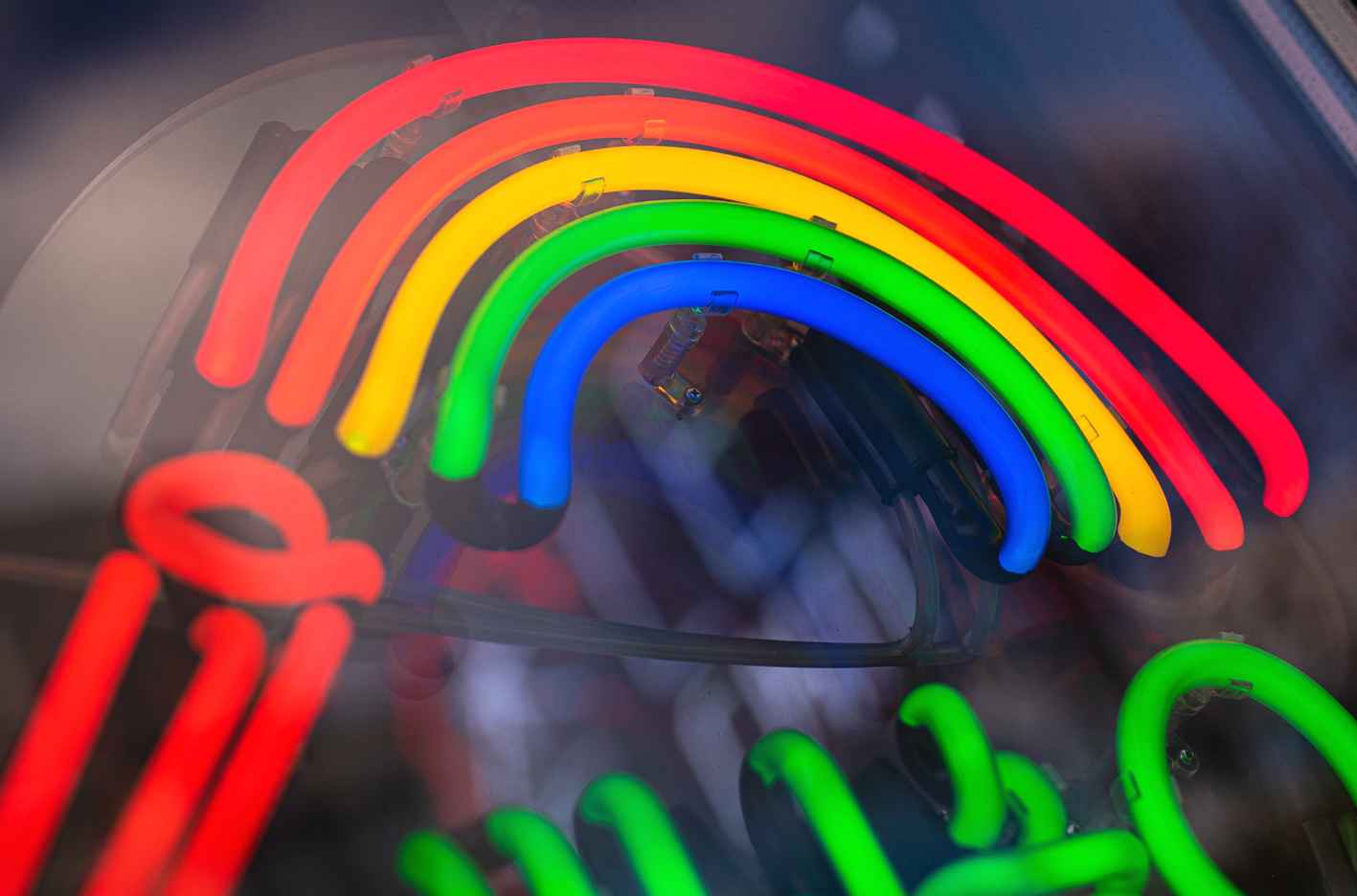 Nihao kolorowy szklany neon