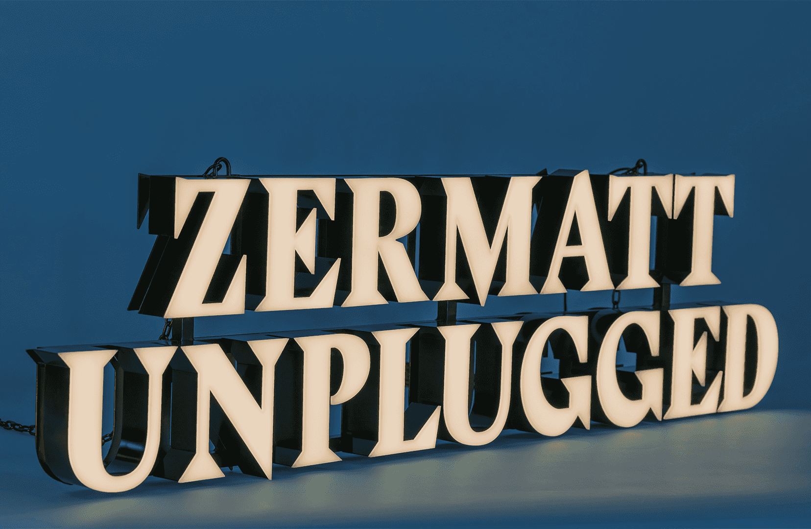 Zermatt Unplugged Lettere luminose a LED