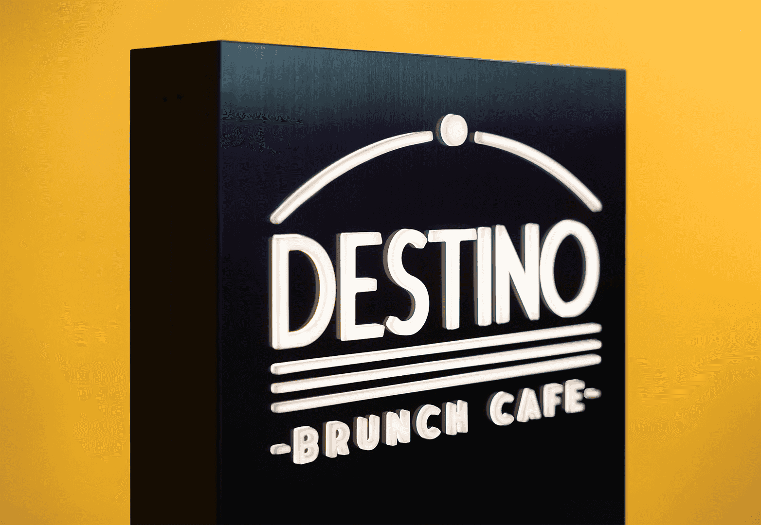 Totem autoportante in metallo - Destino Bruch Cafe
