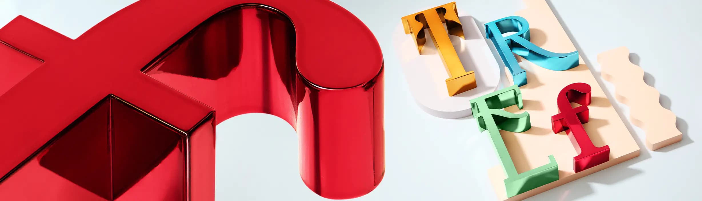 Colored letters stainless chrome