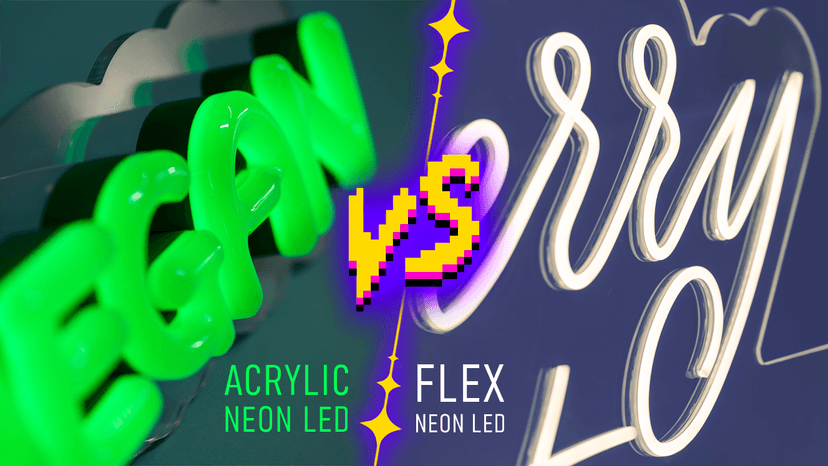 Neones LED: Neón LED acrílico VS neón LED flex