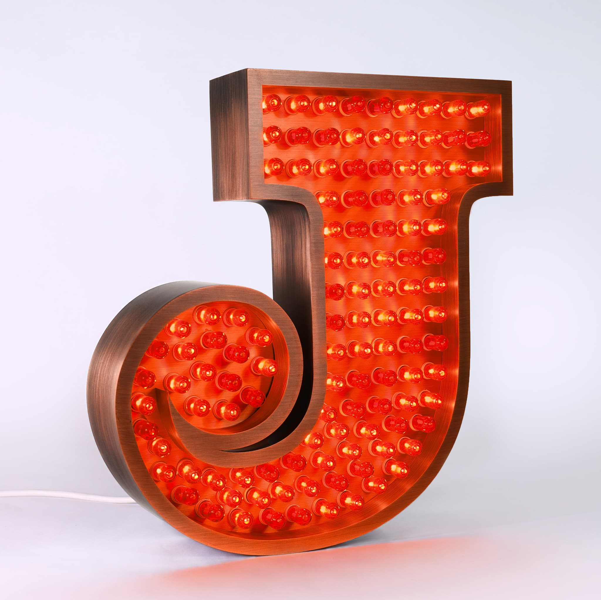 LETTER J WITH ANIMATED BULBS