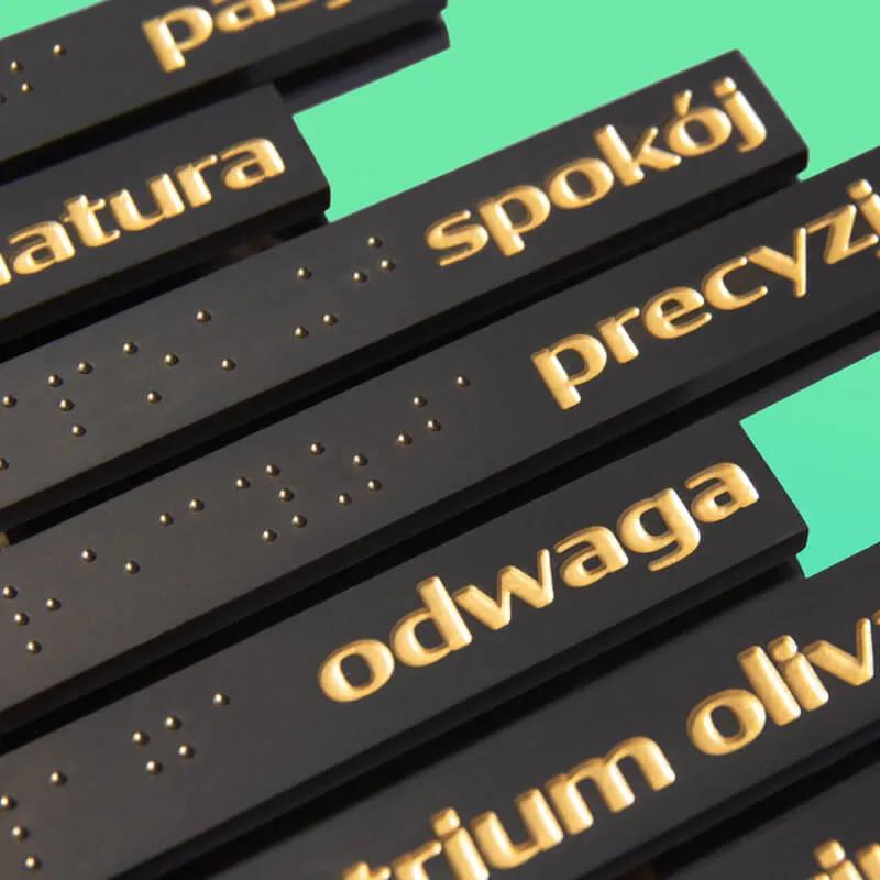 Tabliczki z alfabetem Braille'a