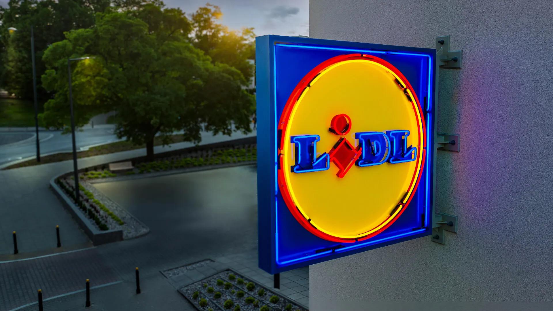 Semáforo de neón Lidl - Pretende Varsovia