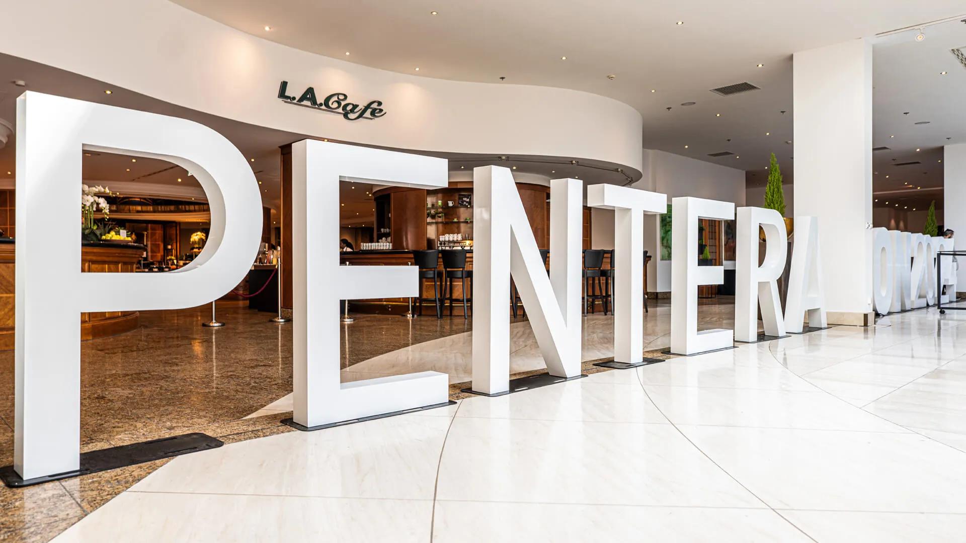 Pentera large format letters, 3D standing letters