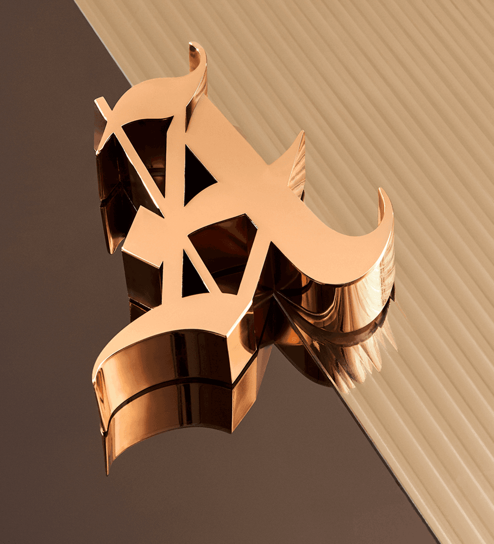 https://pretende.pl3D copper letter in stainless steel