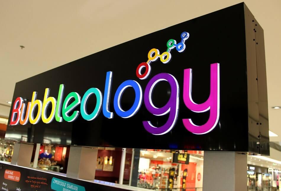 Bubbleology - led backlit dibond coffer