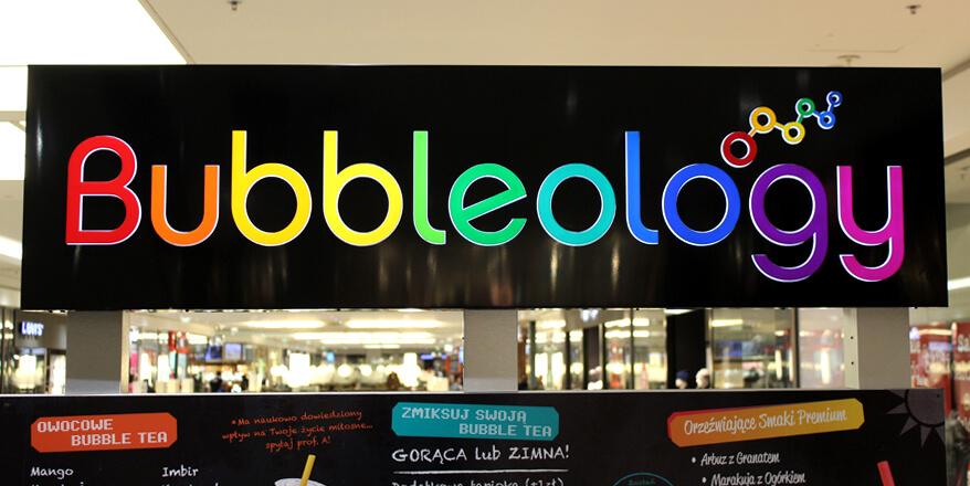 Bubbleology - led backlit dibond coffer