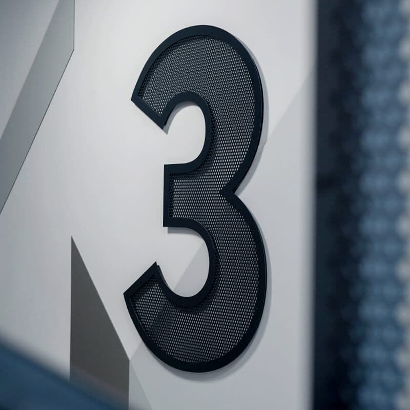 Numeracja poziomów w budynku, nowoczesne cyfry wejściowe Numeracja poziomów w budynku, nowoczesne cyfry wejściowe