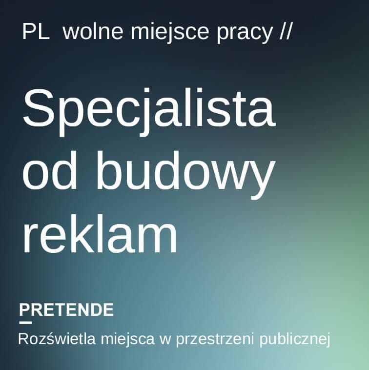 Pracownik techniczny / Monter reklam