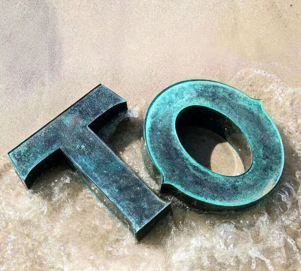 Litery z blachy Litery z blachy z efektem rdzy