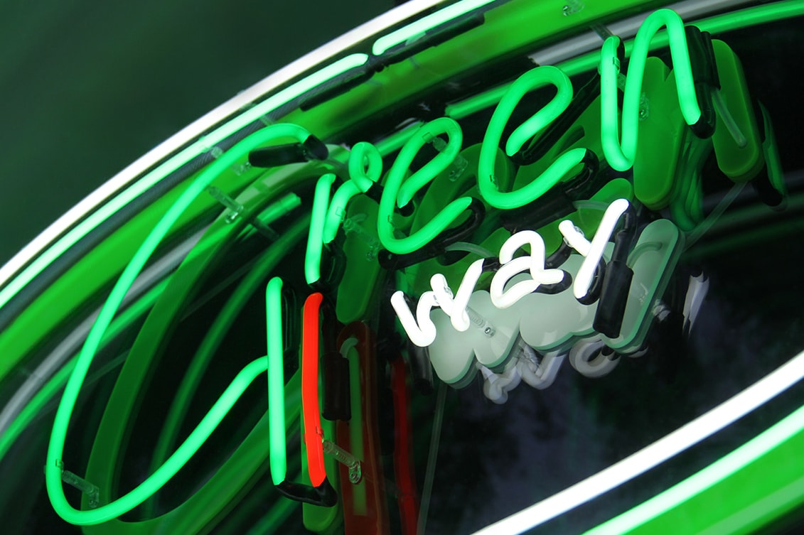 Groene Weg Ecologisch Neon Bord