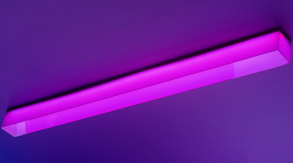 Lampada da soffitto - lampada da soffitto rosa in stile futuro