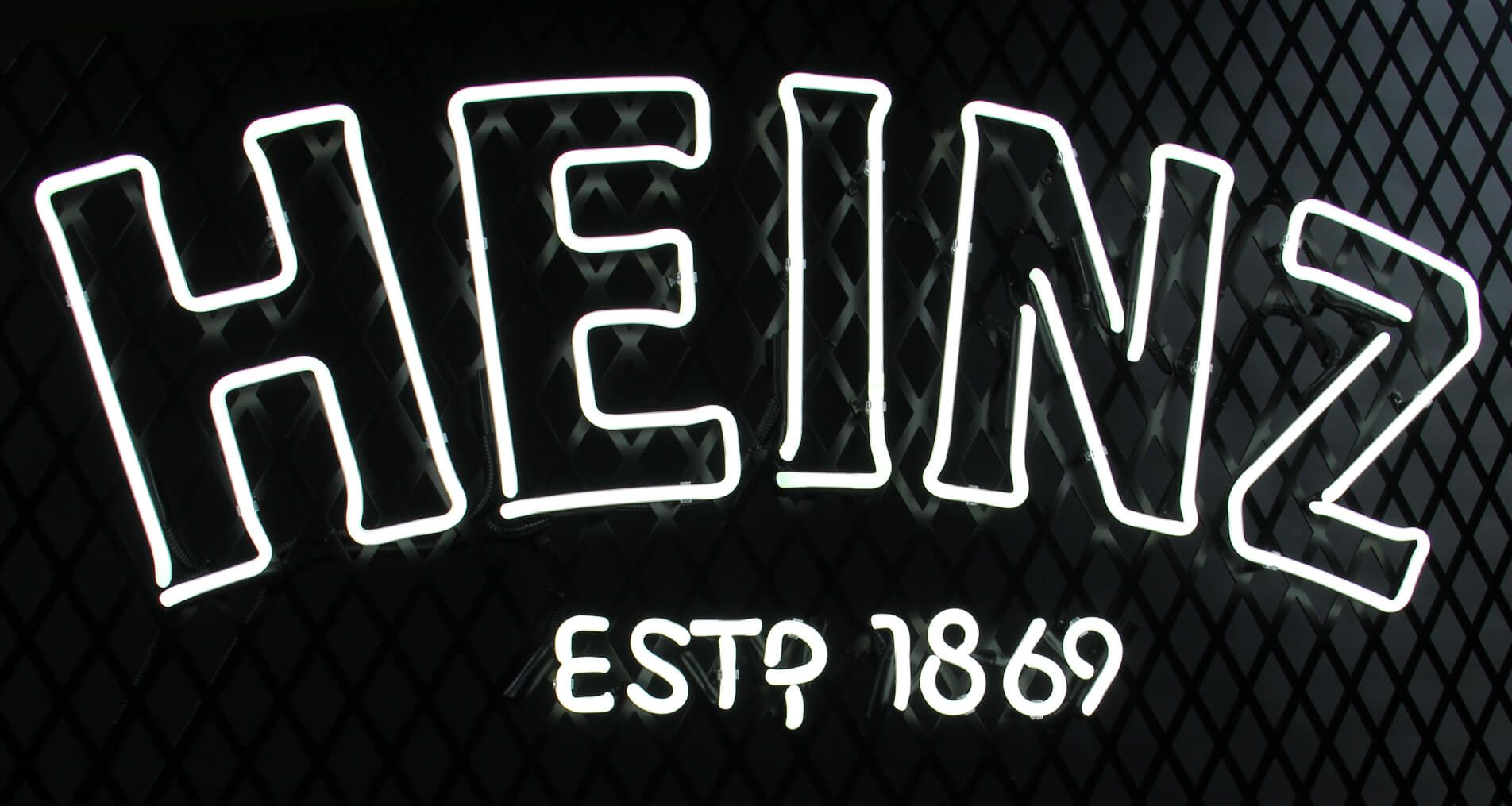 Heinz neon - Biały neon heinz 1896
