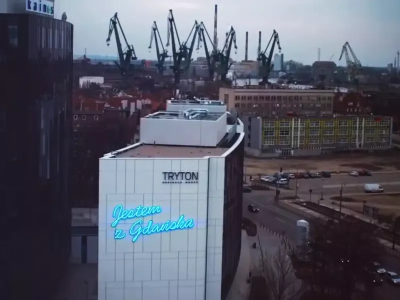 Die Neonwerbung „Ich bin aus Gdańsk“