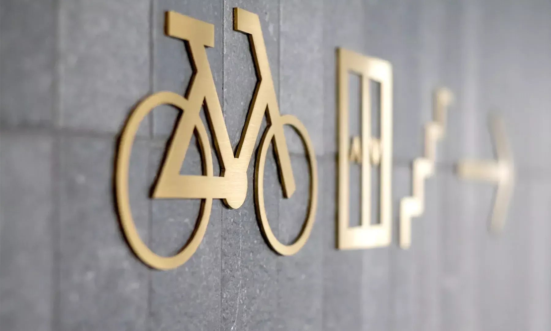 Pictogram bicycle sign - Pictogram metal bicycle sign