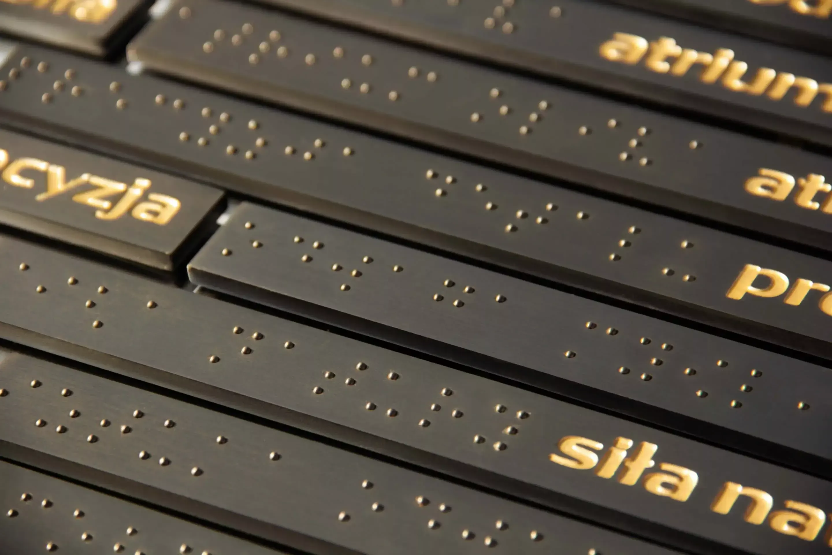 Information plate - Braille plaque