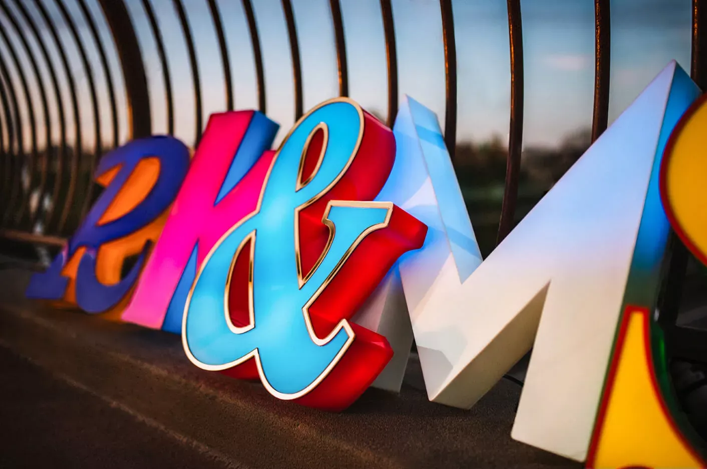 Colorful letters - Illuminated letters made entirely of plexiglass