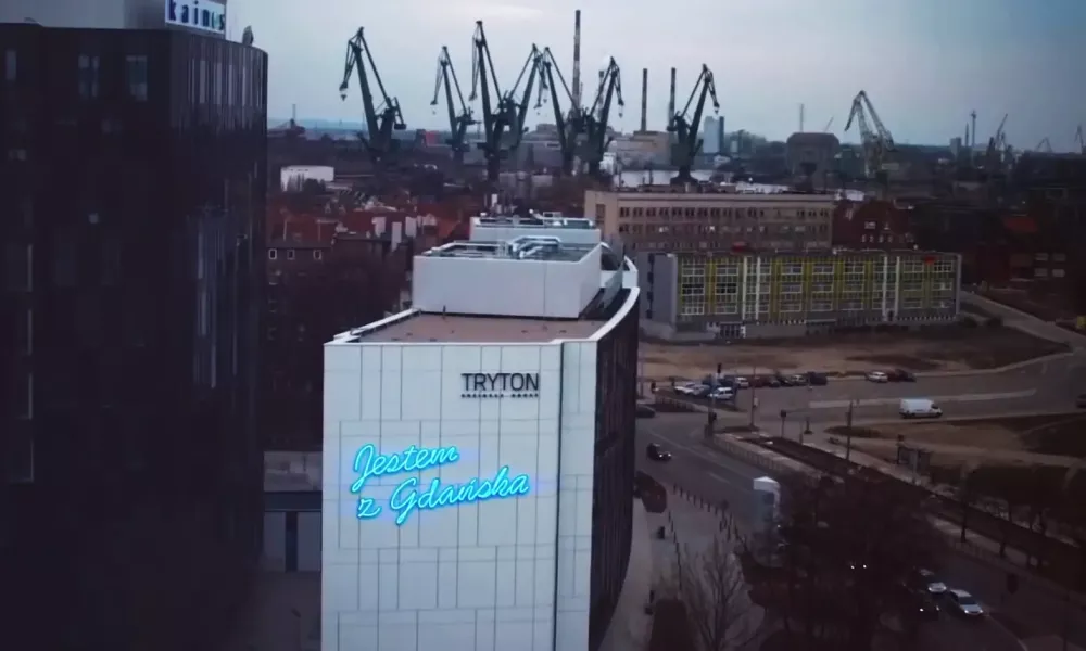 Neon “Jestem z Gdańska”