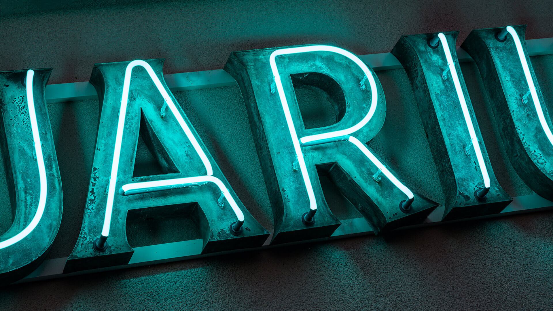 Aquarium-Neon an der Gebäudewand-Buchstaben-überdachtes-Patina-Neon-über-dem-Eingang-zum-Restaurant-grünes-Neon-an-der-Gebäudewand-Neon-auf-einer-Stele-unter-Glas (31).jpg