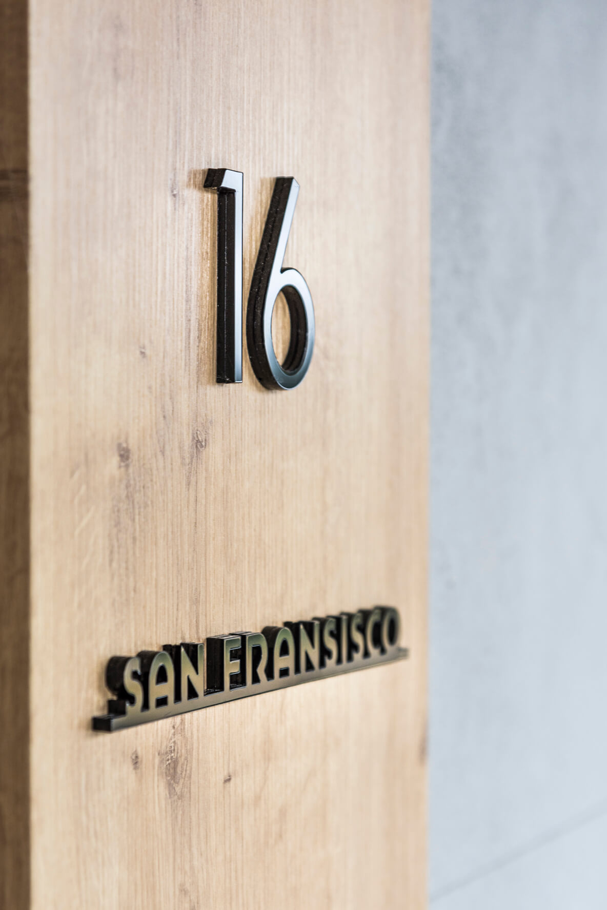 Door numbering and space lettering for door mounting