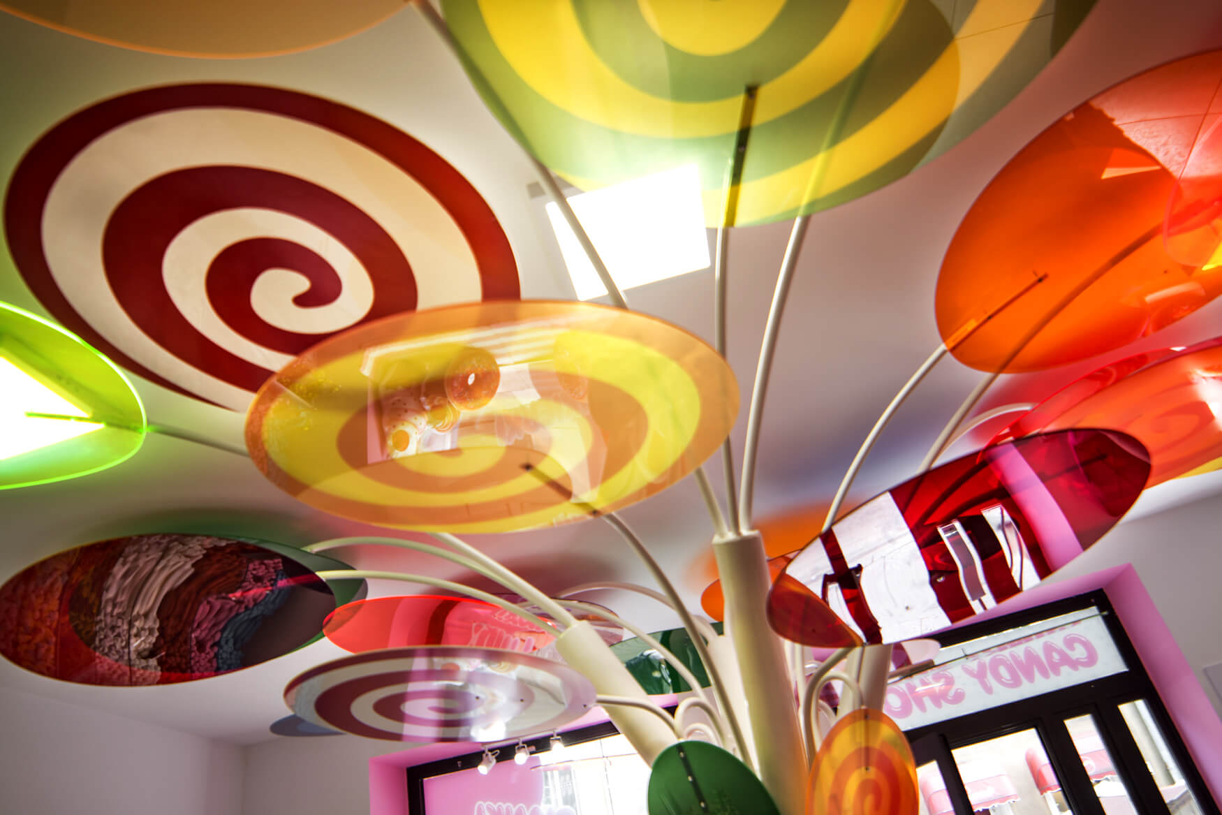 Lollipop - Kunstdesign - Ladeneinrichtung aus Plexiglas