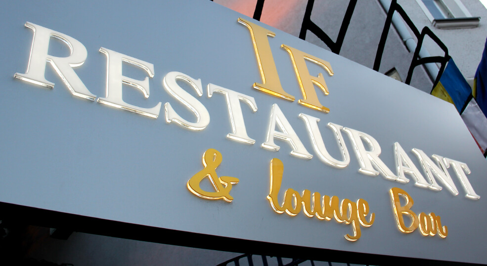 Se Ristorante - dibond led light box