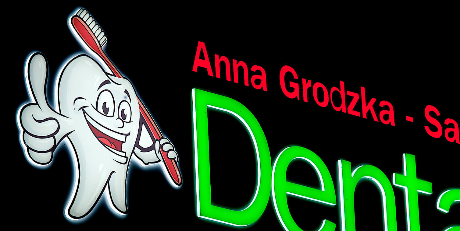 Dental Clinic - light box with illuminated letters