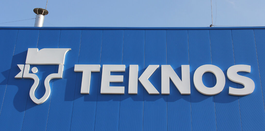 Teknos - mega LED letters on the wall