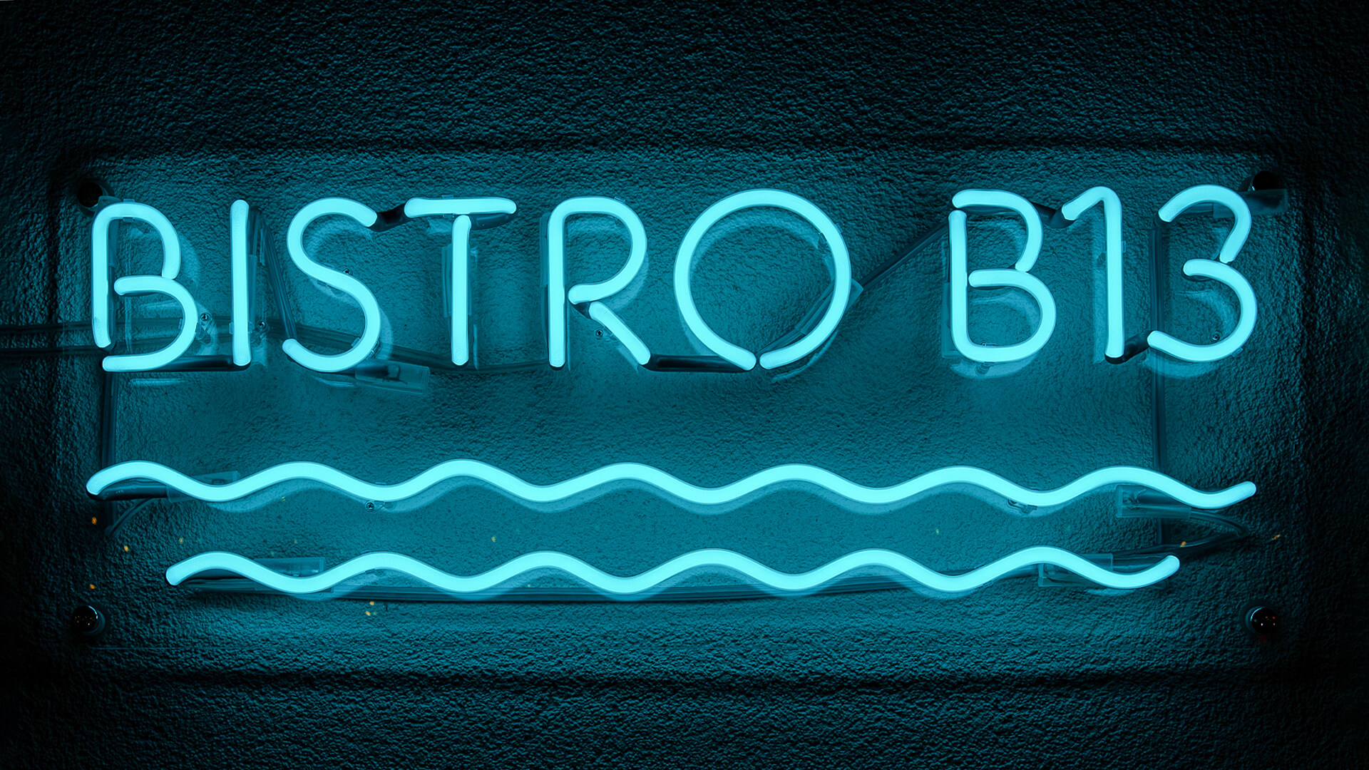 Bistro B13 - Verre néon Bistro turquoise.
