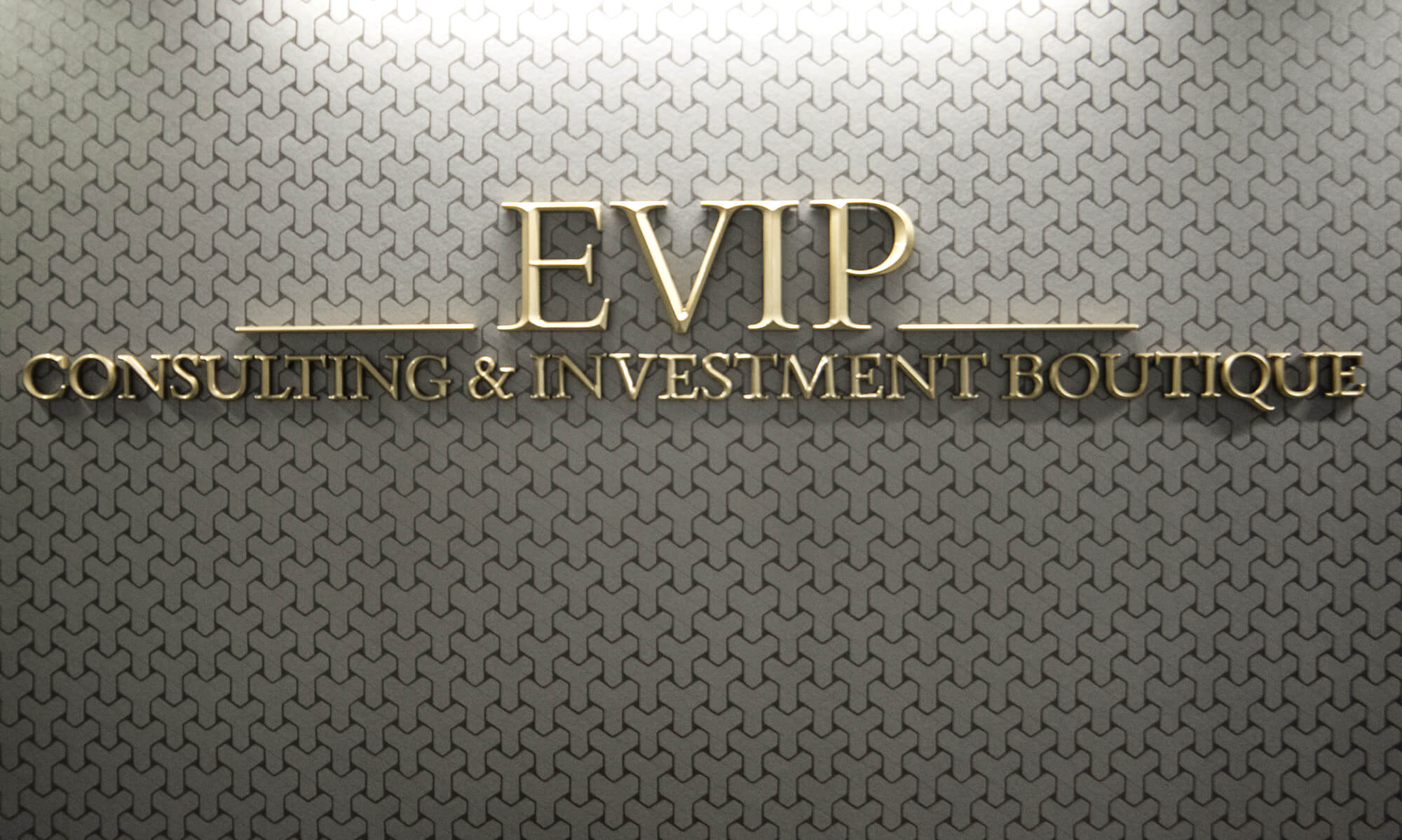 Evip - letras prismáticas - Evip - Letras prismáticas en 3D colocadas en el vestíbulo