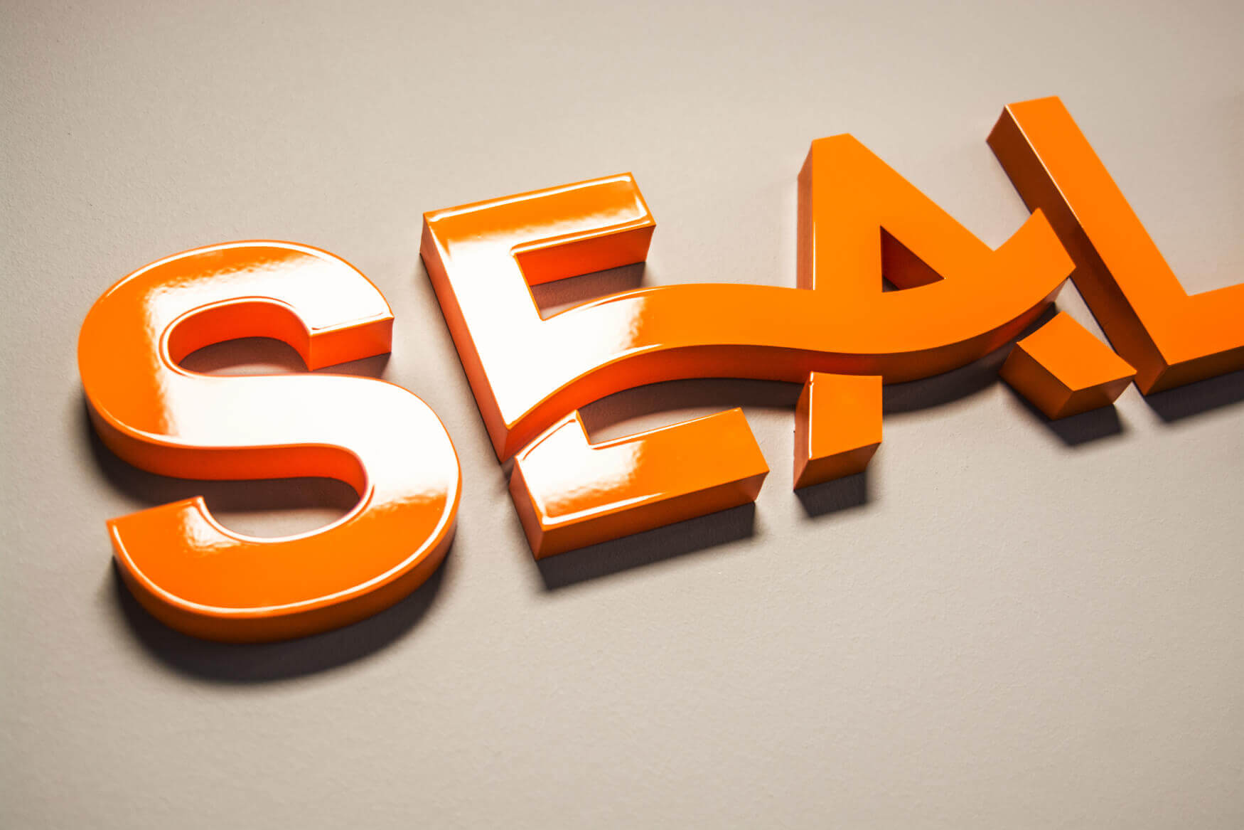 Seeland - Sealand - 3D-Blockbuchstaben auf die Wand gesprüht