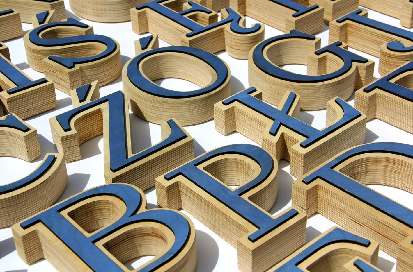 Wooden alphabet - letters made of wood