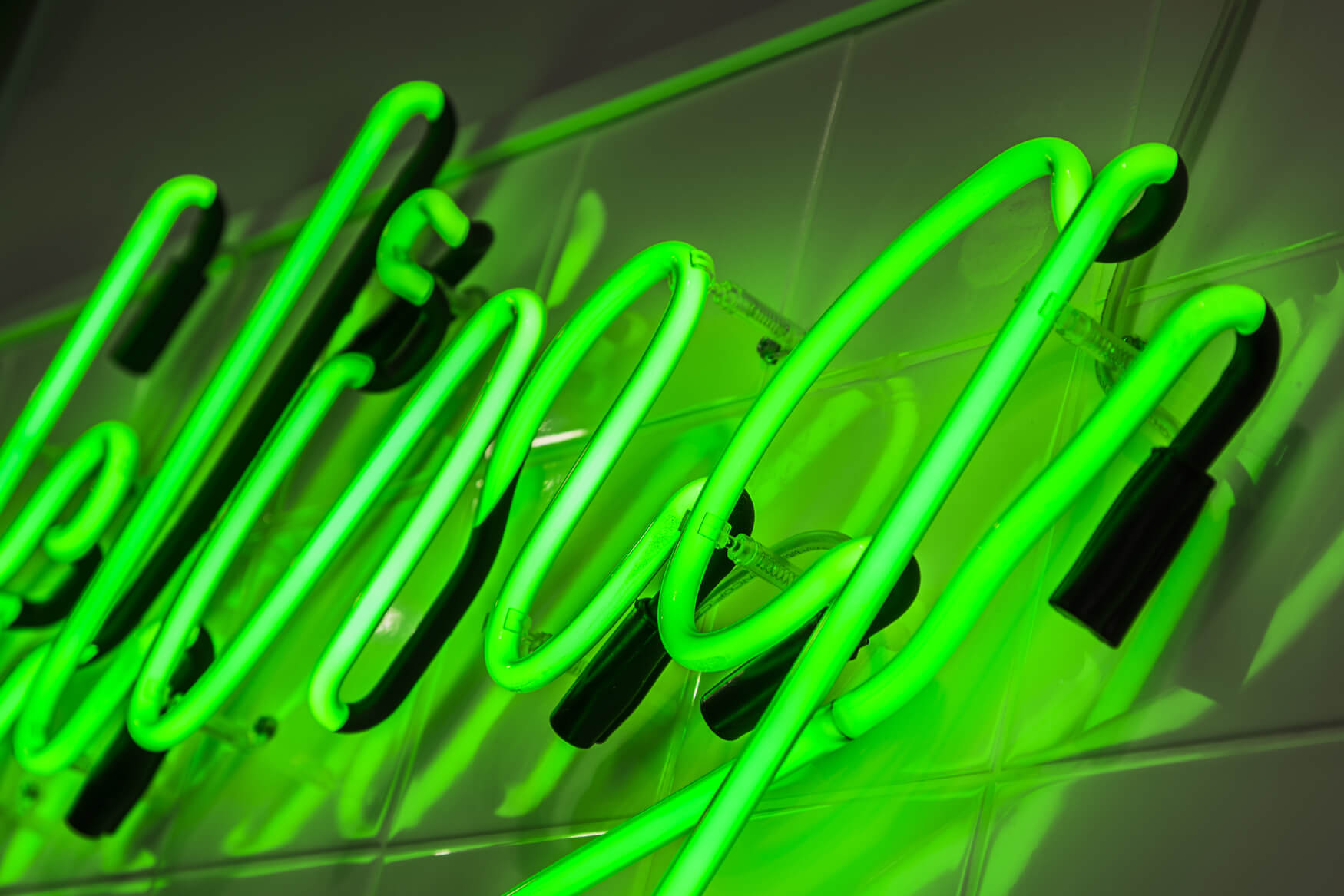 Sparkling - neon-sparkling-lighting-neon-green-glass-neon-neon-on-tiles-neon-on-the-wall-neon-in-restaurant-modern-neon-lettering-neon-sign